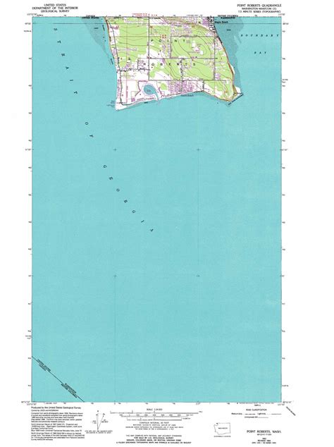 Point Roberts topographic map, WA - USGS Topo Quad 48123h1