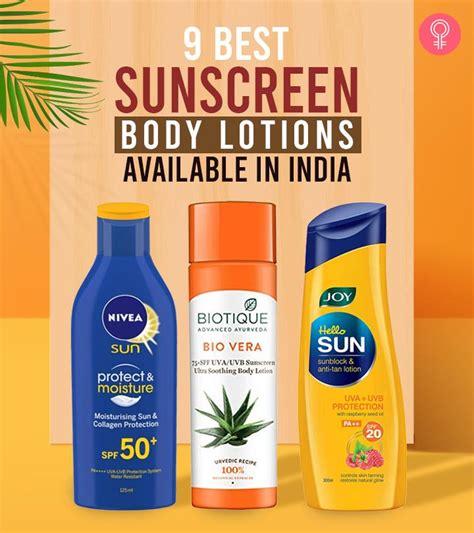 9 Best Sunscreen Body Lotions In India (With Reviews)