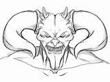 Coloriage Diable  Lettre Examples sketch template