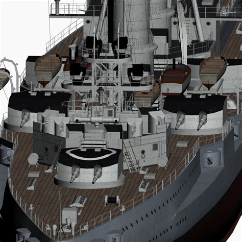 Armored Cruiser Bluecher Imperial German Navy 3D Model $59 - .max - Free3D