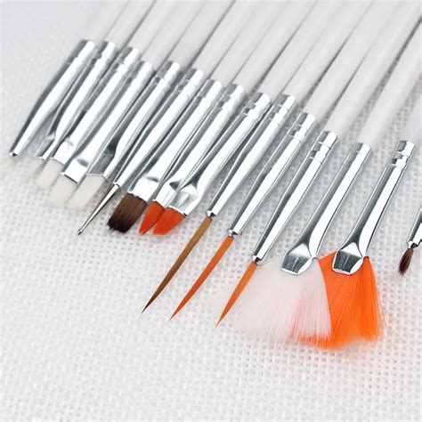 1set(15pcs) nail art pen manicure tools finger nail color drawing brush (B036)-in Nail Art ...