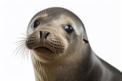 Premium Photo | Earless seal hyperrealistic image portrait national geographic award winning studio