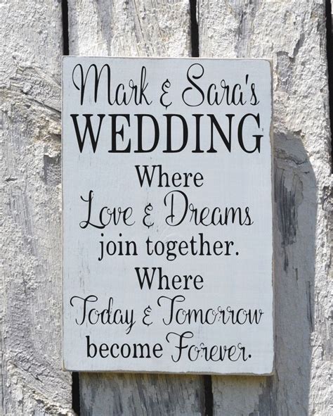 Rustic Wedding Sign Welcome Personalized Signs For Weddings Love Quote Sayings Ceremony Directi ...