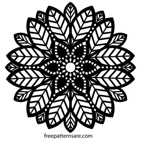 Free Download: Mandala Ornament Vector Art - FreePatternsArea