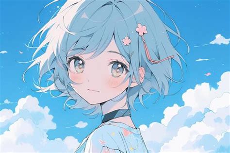 Free Vectors | girl and blue sky