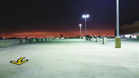 Premium Photo | Empty parking lot at night