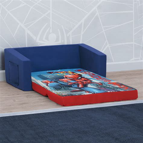 Buy Delta Children Cozee Flip-Out Sofa - 2-in-1 Convertible Sofa to Lounger for Kids, Spider-Man ...