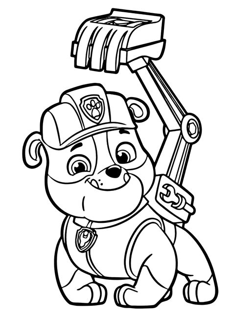 Rubble Paw Patrol Coloring Pages Printable for Free Download