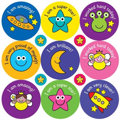 Pin by raena on kids | School stickers, Reward stickers, Motivational ...