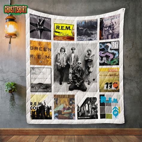 R.E.M Album Covers Quilt Blanket