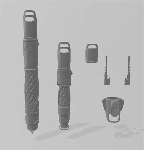 Jedi Survivor Harmony lightsaber hilt 3D model 3D printable | CGTrader