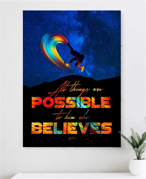 All Things Are Possible Poster Print | 20" x 28" Luxurious Matte Finish - Deep Heart Public Charity