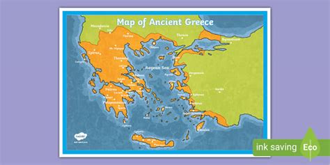 Map of Greece during the Peloponnesian War - Display Poster