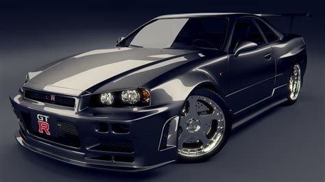 Nissan Skyline GT-R 34 3D Model BLEND | CGTrader.com