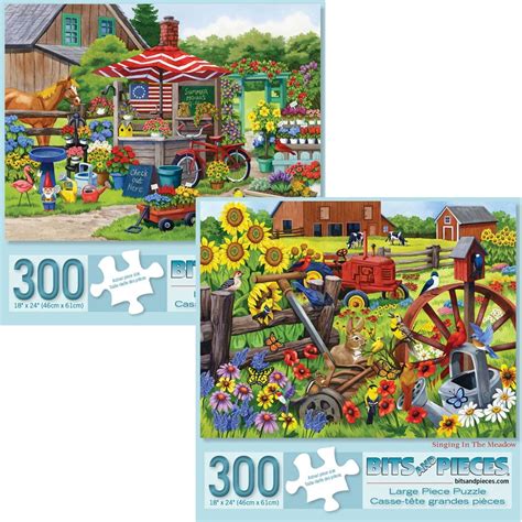 Bits and Pieces - Value Set of Two (2) 300 Piece Jigsaw Puzzles for ...