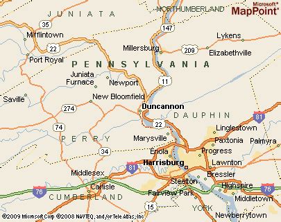 Duncannon, Pennsylvania Area Map & More