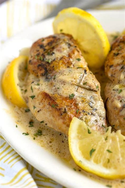 Crock Pot Creamy Lemon Chicken Breasts | Simply Happy Foodie