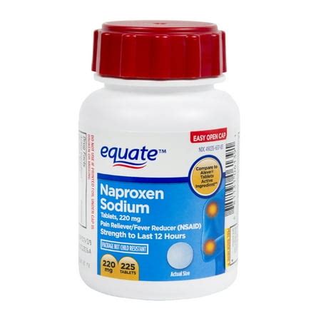 Equate Pain Relief Naproxen Sodium Tablets, 220 mg, 225 Ct - Walmart.com