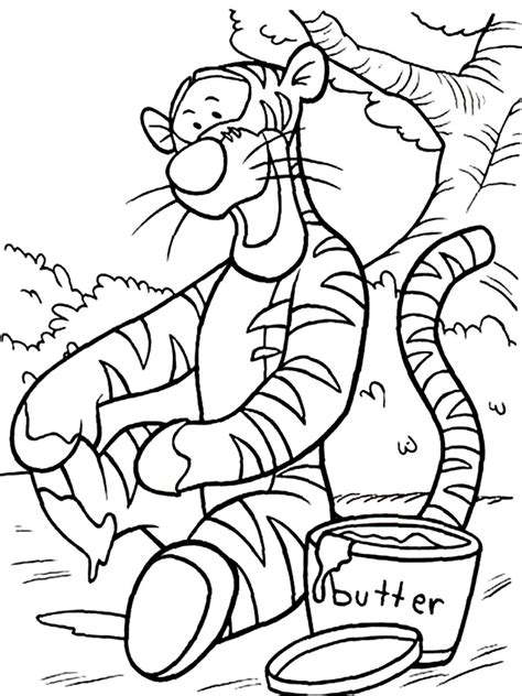 Coloring Pages | Color Tigger Colorful Coloring Pages