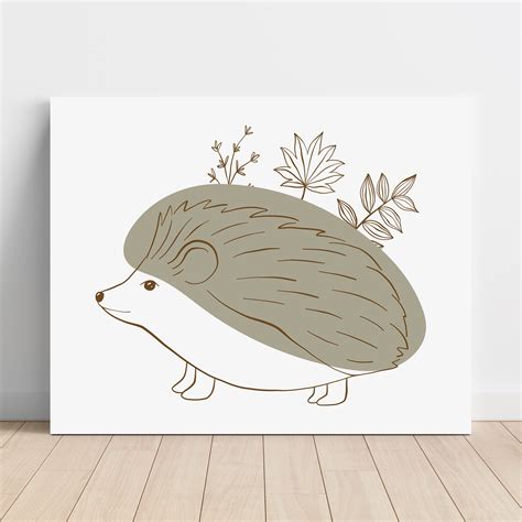 Hedgehog - Stylised - Kids Wall Art │ Nursery Decor • Moon Child South ...