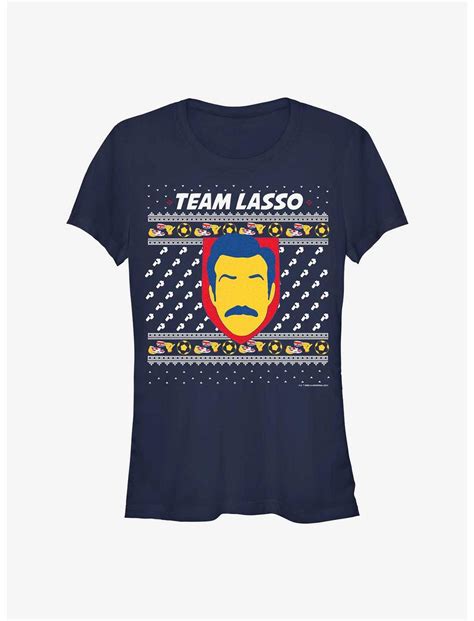 Ted Lasso Team Lasso Ugly Sweater Girls T-Shirt - BLUE | Hot Topic