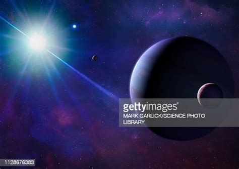 Illustration Of A Planet Orbiting A Pulsar High-Res Vector Graphic - Getty Images