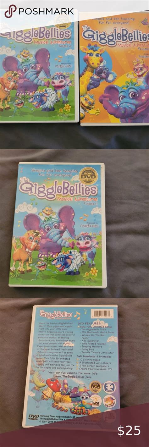 GiggleBellies 2 DVD Set Pre-Schoolers Songs that will have you tapping your toes in 2022 | Songs ...