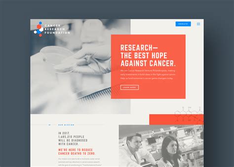 Cancer Research Foundation - Awwwards Honorable Mention