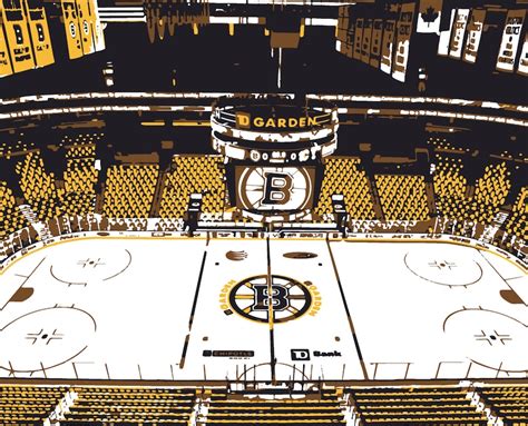 Boston Bruins Art TD Garden Boston Massachusetts Canvas | Etsy