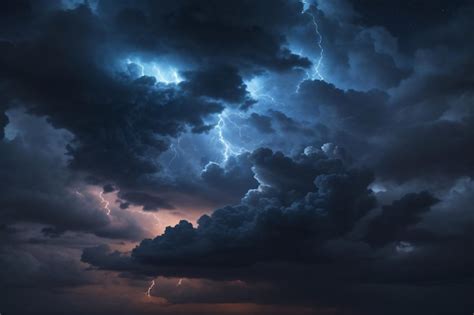 Premium Photo | Stormy sky background thunderstorm background ...