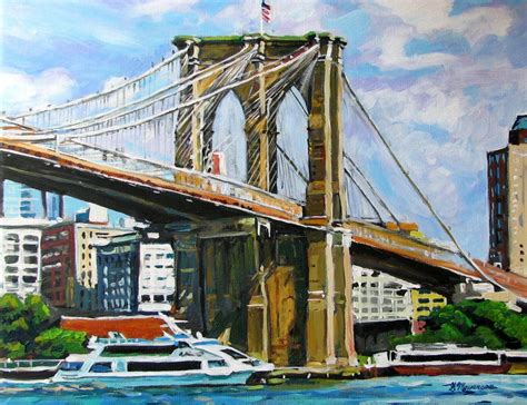 Brooklyn Bridge Painting NYC Art Iconic Bridge Art South - Etsy