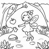 Enchanted Forest Fairy Garden Coloring Page 36203 28620 sketch template
