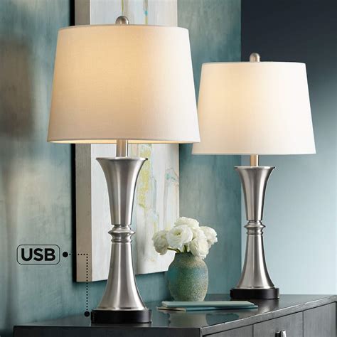 Seymore Modern Touch LED USB Table Lamps Set of 2 - #44T61 | Lamps Plus