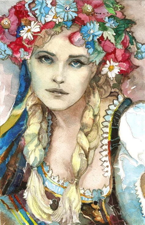 Ukrainian Girl (watercolor) by NikitaBolyakov on DeviantArt