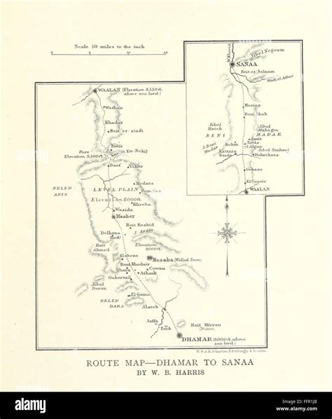 Yemen history old map hi-res stock photography and images - Alamy