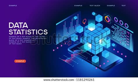 Data Statistics Web Banner Data Visualization Stock Vector (Royalty ...