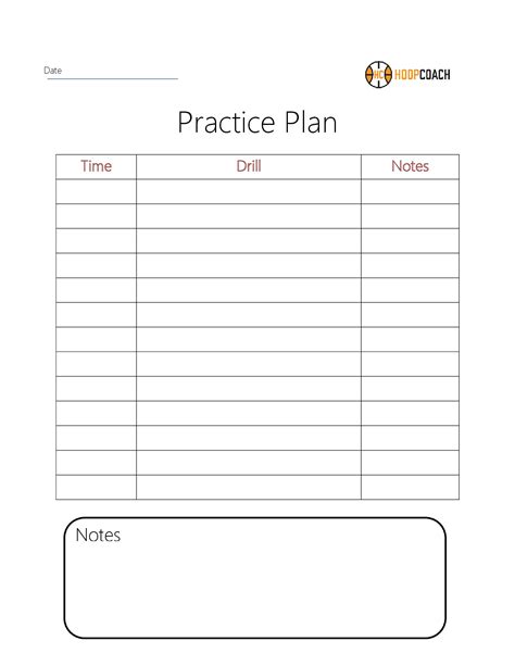 Basketball Practice Plan Template Doc | TUTORE.ORG - Master of Documents