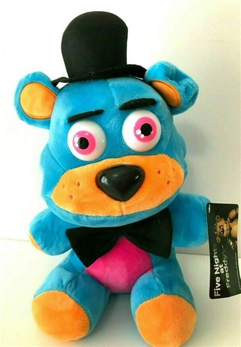 LARGE 16" FNAF FREDDY BLUE BLACKLIGHT NEON. LICENSED PLUSH. NEW. RARE - Merchandise