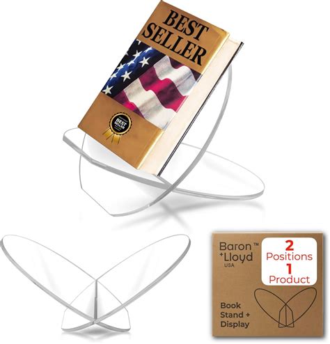 Amazon.com : B+L USA Acrylic Book Stand - Clear Acrylic Book Holder ...