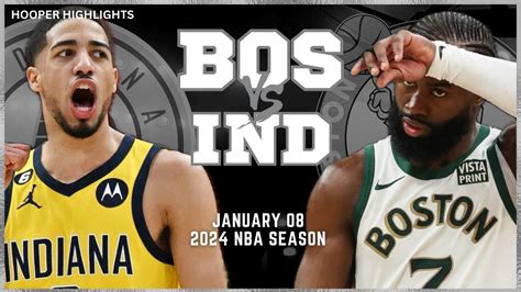 Boston Celtics vs Indiana Pacers Full Game Highlights | Jan 8 | 2024 ...