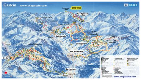 Bad Gastein Piste Map / Trail Map