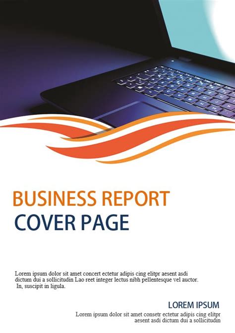 Business Report Cover Page Template