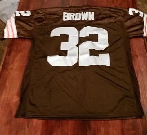 #32 JIM BROWN Cleveland Browns NFL RB Brown Throwback Jersey | Lone ...