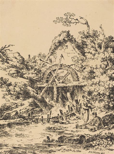 Old Water Mill Drawing by Paul Sandby Munn - Fine Art America