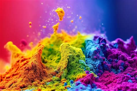 Premium Photo | Holi paint color powder explosion close up image hindi ...