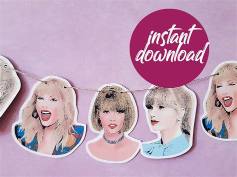 Taylor Swift printable wall art decor Taylor Swift birthday | Etsy