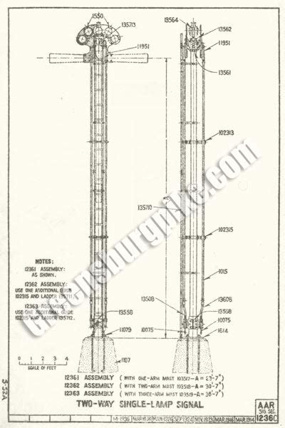 Railroad Signal Light Draftsman Prints – 6 Drawings (download ...