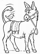 Donkey Coloring Pages sketch template