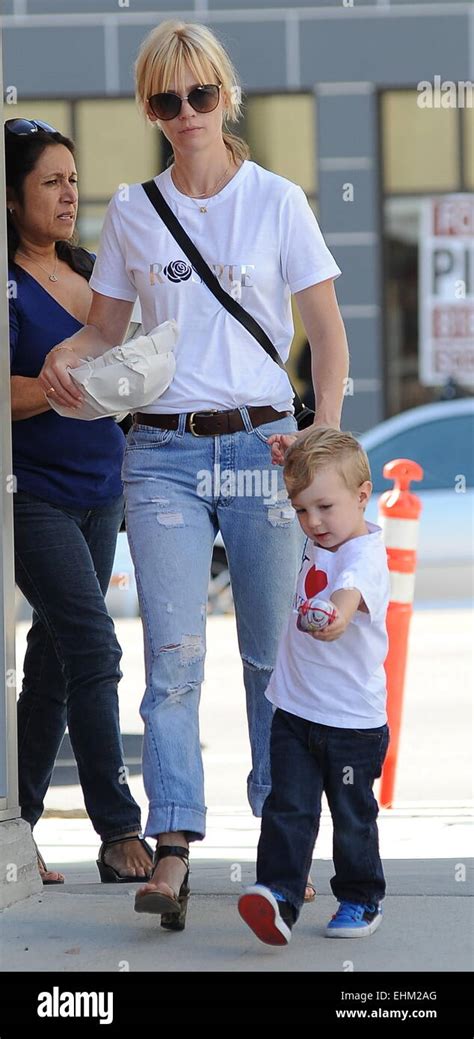 January Jones and son Xander out and about in Los Angeles Featuring: January Jones,Xander Dane ...