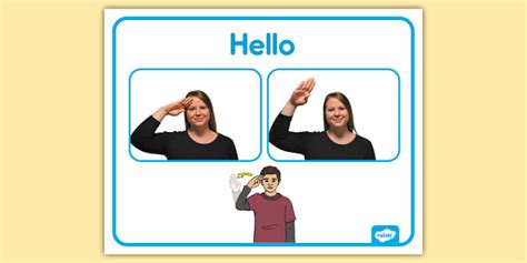 Sign Language Hello Poster | Teaching Resource | Twinkl USA